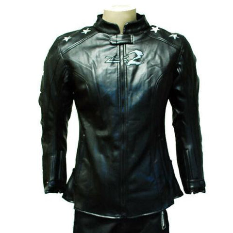 NEW MOTORCYCLE SPORT BIKE ARMOR RACING JACKET ZS2 LADY STAR BLACK