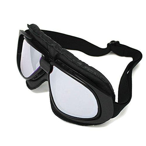 Motorcycle Goggles Scooter Mopeds Half Helmet Vintage Vespa Pilot Aviator Style: GK_T10