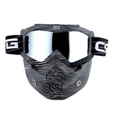 Motorcycle Goggles Mask, Detachable for Motocross Helmet Goggles use, Tactical Airsoft Goggles Mask: GK_T815-25