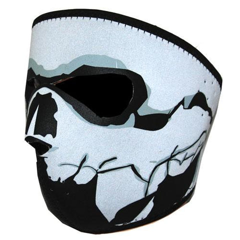 Motorcycle MX Bikes Snowboard Ski Snowmobile Balaclava Face Mask White Skull: FM001