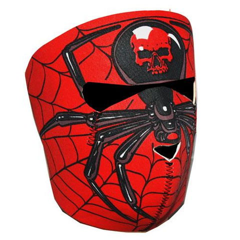 Motorcycle Bike Snowboard Ski Snow Snowmobile Face Mask Balacla Spider Red Skull: FM039