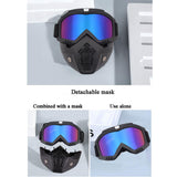 Motorcycle Goggles Mask, Detachable for Motocross Helmet Goggles use, Tactical Airsoft Goggles Mask: GK_T815-25