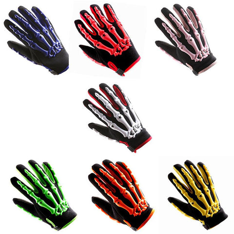 Youth Motocross Gloves Motorcycle BMX MX ATV Dirt Bike Bicycle Skeleton Cycling Kids Gloves: GLV_CE04(Youth)