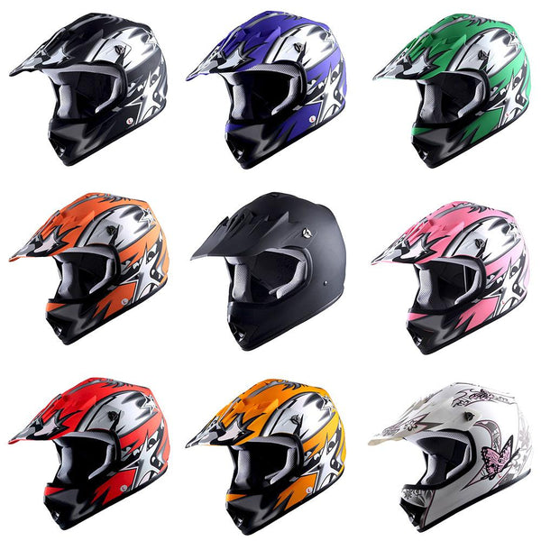 bike helmets k WOW Youth Kids Motocross BMX MX ATV Dirt Bike Helmet Star: HBOY-K-Star – Power Gear Motorsports