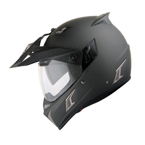 Martian Genuine Real Carbon Fiber Motorcycle Modular Flip up Full Face Helmet HB-BXN-L9 Matt Carbon Black, DOT Approved