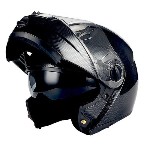 1Storm Commander Motorcycle Modular Full Face Helmet Flip up Dual Visor/Sun Shield: HJA113