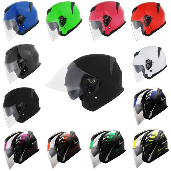 1Storm Motorcycle Open Face Helmet Scooter ClassicL Knight Bike Dual L – Power Gear Motorsports 1Storm Motorcycle Open Face Helmet Scooter ClassicL Knight Bike Dual L – Power Gear Motorsports