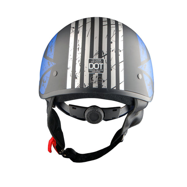 1Storm Motorcycle Half Face Helmet Mopeds Scooter Pilot with retratabl –  Power Gear Motorsports