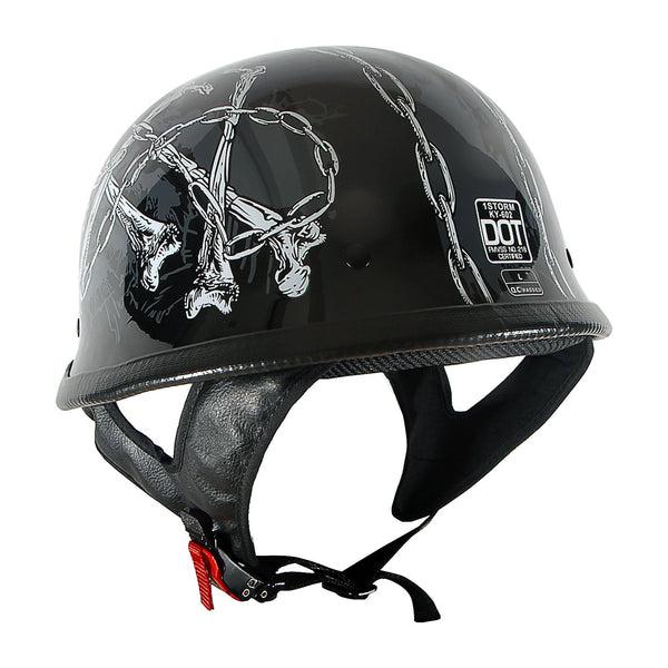 1Storm Novelty Motorcycle Helmet Half Face German Style DOT Approved: – Power Gear Motorsports 1Storm Novelty Motorcycle Helmet Half Face German Style DOT Approved: – Power Gear Motorsports
