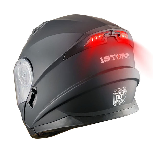 1Storm Motorcycle Modular Dual Visor Modular901 with LED Tail Light – Power Gear Motorsports