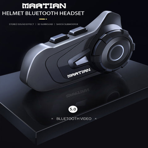 Martian Motocycle Helmet Wireless Waterproof Bluetooth Headset BlueT-S2 /6 Riders Intercom/1000M Intercom/FM Radio/Moto Biking & Skiiing/2 in 1 Microphone/
