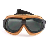 Motorcycle Goggles Scooter Mopeds Half Helmet Vintage Vespa Pilot Aviator Style: GK_T10
