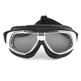 Motorcycle Goggles Scooter Mopeds Half Helmet Vintage Vespa Pilot Aviator Style: GK_T10