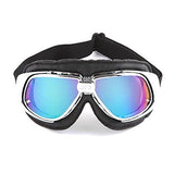 Motorcycle Goggles Scooter Mopeds Half Helmet Vintage Vespa Pilot Aviator Style: GK_T10
