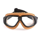 Motorcycle Goggles Scooter Mopeds Half Helmet Vintage Vespa Pilot Aviator Style: GK_T10