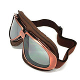Motorcycle Goggles Scooter Mopeds Half Helmet Vintage Vespa Pilot Aviator Style: GK_T10