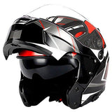 1Storm Motorcycle Street Bike Modular/Flip up Dual Visor Sun Shield Full Face Helmet: HJA119