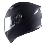 1Storm Motorcycle Street Bike Dual Visor/Sun Visor Full Face Helmet Mechanic: HJK316clear