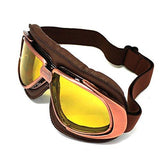 Motorcycle Goggles Scooter Mopeds Half Helmet Vintage Vespa Pilot Aviator Style: GK_T10