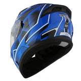 1Storm Motorcycle Street Bike Dual Visor/Sun Visor Full Face Helmet Mechanic: HJK316clear