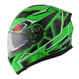 1Storm Motorcycle Street Bike Dual Visor/Sun Visor Full Face Helmet Mechanic: HJK316clear