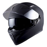1Storm Motorcycle Street Bike Dual Visor/Sun Visor Full Face Helmet Mechanic: HJK316clear