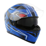 1Storm Motorcycle Street Bike Dual Visor/Sun Visor Full Face Helmet Mechanic: HJK316clear