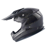 Genuine Real Carbon Fiber 1Storm Motocross Helmet Off Road ATV Dirt Bike MX BMX Black: HGXP15