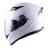 1Storm Motorcycle Street Bike Dual Visor/Sun Visor Full Face Helmet Mechanic: HJK316clear