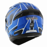 1Storm Motorcycle Street Bike Dual Visor/Sun Visor Full Face Helmet Mechanic: HJK316clear
