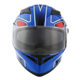 1Storm Motorcycle Street Bike Dual Visor/Sun Visor Full Face Helmet Mechanic: HJK316clear