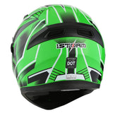 1Storm Motorcycle Street Bike Dual Visor/Sun Visor Full Face Helmet Mechanic: HJK316clear