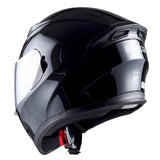 1Storm Motorcycle Street Bike Dual Visor/Sun Visor Full Face Helmet Mechanic: HJK316clear