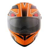 1Storm Motorcycle Street Bike Dual Visor/Sun Visor Full Face Helmet Mechanic: HJK316clear