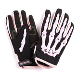 1Storm Adult Motocross Helmet Off Road MX BMX ATV Dirt Bike HGXP14B Mechanic + Goggles + Skeleton Glove Bundle