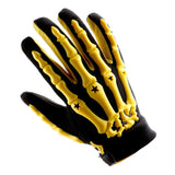 1Storm Adult Motocross Helmet Off Road MX BMX ATV Dirt Bike HGXP14B Mechanic + Goggles + Skeleton Glove Bundle
