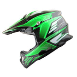 1Storm Adult Motocross Helmet BMX MX ATV Dirt Bike Downhill Mountain Bike Helmet Flying Style H819-5 + Goggles + Skeleton Glove Bundle
