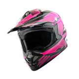 1Storm Adult Motocross Helmet BMX MX ATV Dirt Bike Downhill Mountain Bike Helmet Flying Style H819-5 + Goggles + Skeleton Glove Bundle