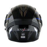 1Storm Motorcycle Modular Full Face Flip up Dual Visor Helmet + Spoiler: HB89