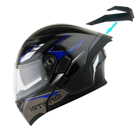 1Storm Motorcycle Modular Full Face Flip up Dual Visor Helmet + Spoiler + Motorcycle Bluetooth Headset: HB89