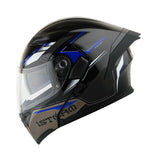 1Storm Motorcycle Modular Full Face Flip up Dual Visor Helmet + Spoiler: HB89