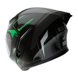 1Storm Motorcycle Modular Full Face Flip up Dual Visor Helmet + Spoiler: HB89
