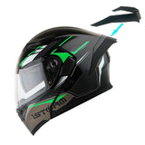 1Storm Motorcycle Modular Full Face Flip up Dual Visor Helmet + Spoiler: HB89