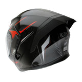 1Storm Motorcycle Modular Full Face Flip up Dual Visor Helmet + Spoiler + Motorcycle Bluetooth Headset: HB89
