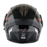 1Storm Motorcycle Modular Full Face Flip up Dual Visor Helmet + Spoiler: HB89