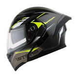 1Storm Motorcycle Modular Full Face Flip up Dual Visor Helmet + Spoiler: HB89