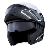 1Storm Motorcycle Modular Full Face Helmet Flip up Dual Visor Sun Shield Helmet: HB89
