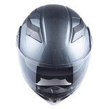 1Storm Motorcycle Modular Full Face Flip up Dual Visor Helmet + Spoiler + Motorcycle Bluetooth Headset: HB89