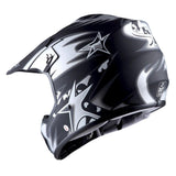 WOW Updated Youth Motocross Helmet Kids Motorcycle Bike Helmet Matt Star + Goggles + Skeleton Glove Bundle: HBOY-K_Star