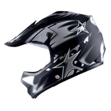 WOW Youth Motocross Helmet BMX MX ATV Dirt Bike Helmet Matt Star + Goggles + Skeleton Glove Bundle: HBOY-K_Star